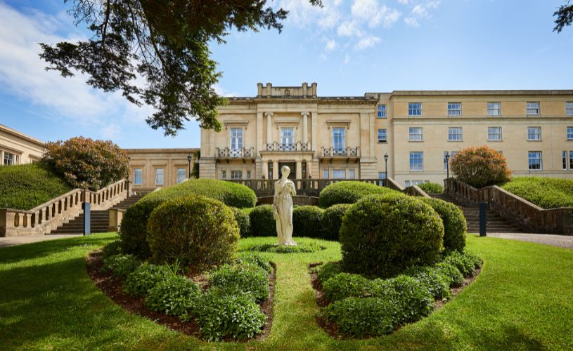 Macdonald Bath Spa Hotel exterior with gardens